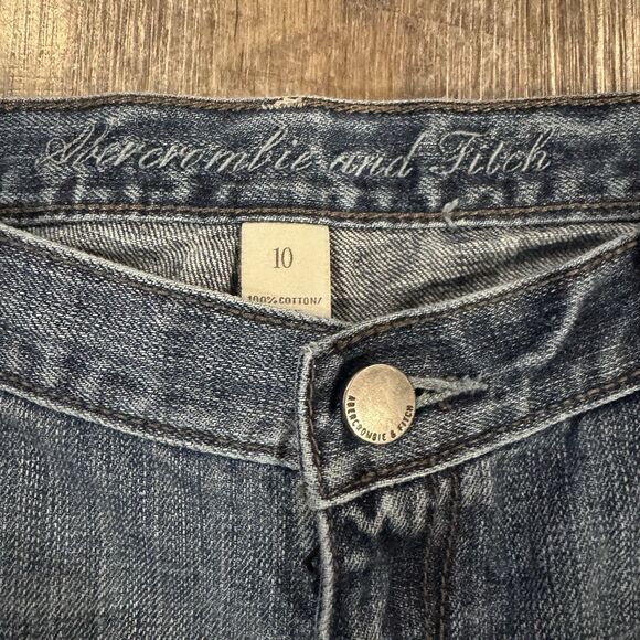 Abercrombie & Fitch Womens Shorts Sz10 VTG Y2K Distressed Jean Shorts - Picture 3 of 9